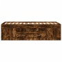 Tumbona con cajones madera ingeniería roble ahumado 100x200 cm de , Camas y somieres - Ref: Foro24-3280241, Precio: 213,82 €