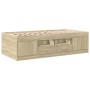 Lounger with Sonoma oak engineered wood drawers 75x190 cm by , Beds and slatted bases - Ref: Foro24-3280260, Price: 175,73 €,...