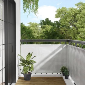 Pantalla de balcón 100% poliéster Oxford gris claro 90x500 cm