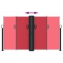 Red retractable side awning 140x600 cm by , Umbrellas - Ref: Foro24-4004612, Price: 106,12 €, Discount: %