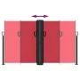 Red retractable side awning 140x600 cm by , Umbrellas - Ref: Foro24-4004612, Price: 119,77 €, Discount: %