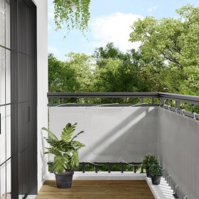 Pantalla de balcón 100% poliéster Oxford gris claro 75x300 cm