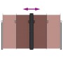 Brown retractable side awning 200x600 cm by , Umbrellas - Ref: Foro24-4004659, Price: 157,87 €, Discount: %