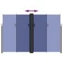 Blue retractable side awning 220x600 cm by , Umbrellas - Ref: Foro24-4004671, Price: 157,14 €, Discount: %