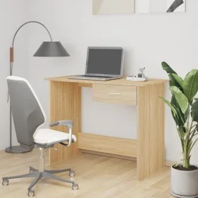 Particleboard desk in Sonoma oak color, 100x50x76 cm. by vidaXL, Desks - Ref: Foro24-800552, Price: 67,64 €, Discount: %