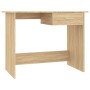 Sonoma Schreibtisch aus Eiche Spanplatte 100x50x76 cm von vidaXL, Schreibtische - Ref: Foro24-800552, Preis: 68,61 €, Rabatt: %