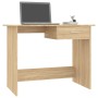 Escritorio de aglomerado color roble Sonoma 100x50x76 cm de vidaXL, Escritorios - Ref: Foro24-800552, Precio: 68,53 €, Descue...