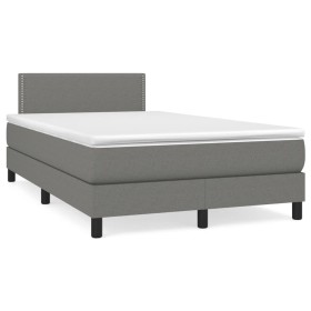 Boxspringbett mit Matratze und dunkelbraunem LED-Stoff 120x190 cm von , Betten und Lattenroste - Ref: Foro24-3270033, Preis: ...
