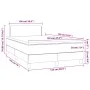 Box spring bed with mattress and LED dark brown fabric 120x190 cm by , Beds and slatted bases - Ref: Foro24-3270033, Price: 4...