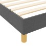 Estructura de cama con cabecera Gris oscuro 80 x 200 cm tela