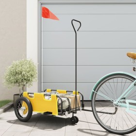 Fahrradanhänger aus Eisen und gelbem Oxford-Stoff von , Fahrradanhänger - Ref: Foro24-94183, Preis: 79,81 €, Rabatt: %