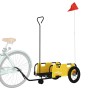 Fahrradanhänger aus Eisen und gelbem Oxford-Stoff von , Fahrradanhänger - Ref: Foro24-94183, Preis: 79,81 €, Rabatt: %
