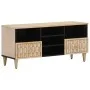 TV-Schrank aus massivem Mangoholz, 100 x 33 x 46 cm von , TV-Möbel - Ref: Foro24-358266, Preis: 75,30 €, Rabatt: %