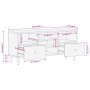 TV-Schrank aus massivem Mangoholz, 100 x 33 x 46 cm von , TV-Möbel - Ref: Foro24-358266, Preis: 76,00 €, Rabatt: %