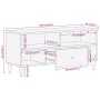 TV-Schrank aus massivem Mangoholz, 100 x 33 x 46 cm von , TV-Möbel - Ref: Foro24-358264, Preis: 61,52 €, Rabatt: %