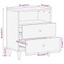 Solid mango wood bedside table 50x33x60 cm by , Nightstands - Ref: Foro24-358258, Price: 59,23 €, Discount: %