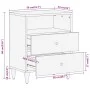 Solid mango wood bedside table 50x33x60 cm by , Nightstands - Ref: Foro24-358258, Price: 58,73 €, Discount: %