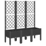 Planter with black PP trellis 120x40x142 cm by , Pots and planters - Ref: Foro24-367928, Price: 116,20 €, Discount: %
