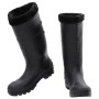 Botas de agua con calcetines extraíbles negro número 43 PVC