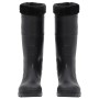 Botas de agua con calcetines extraíbles negro número 43 PVC