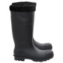 Botas de agua con calcetines extraíbles negro número 43 PVC