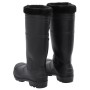 Botas de agua con calcetines extraíbles negro número 43 PVC