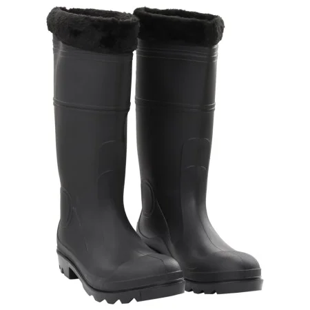 Wellies with removable socks black number 45 PVC by , Waders for hunting and fishing - Ref: Foro24-137603, Price: 34,56 €, Di...
