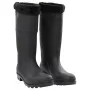 Wellies with removable socks black number 45 PVC by , Waders for hunting and fishing - Ref: Foro24-137603, Price: 34,56 €, Di...