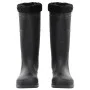 Wellies with removable socks black number 45 PVC by , Waders for hunting and fishing - Ref: Foro24-137603, Price: 34,56 €, Di...