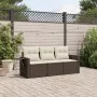 3-piece garden sofa set and brown synthetic rattan cushions by , Garden sets - Ref: Foro24-3252200, Price: 226,79 €, Discount: %