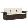 3-piece garden sofa set and brown synthetic rattan cushions by , Garden sets - Ref: Foro24-3252200, Price: 226,79 €, Discount: %