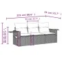 3-piece garden sofa set and brown synthetic rattan cushions by , Garden sets - Ref: Foro24-3252200, Price: 226,79 €, Discount: %