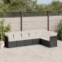 7-piece garden dining set and black synthetic rattan cushions by , Garden sets - Ref: Foro24-3249575, Price: 425,23 €, Discou...