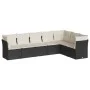 7-piece garden dining set and black synthetic rattan cushions by , Garden sets - Ref: Foro24-3249575, Price: 425,23 €, Discou...