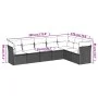 7-piece garden dining set and black synthetic rattan cushions by , Garden sets - Ref: Foro24-3249575, Price: 425,23 €, Discou...