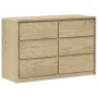 Cajonera SAUDA madera maciza de pino color roble 111x43x73,5 cm de , Cajoneras - Ref: Foro24-377596, Precio: 242,65 €, Descue...