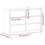 Cajonera SAUDA madera maciza de pino color roble 111x43x73,5 cm de , Cajoneras - Ref: Foro24-377596, Precio: 242,65 €, Descue...
