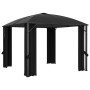 Pavillon mit anthrazitgrauen Vorhängen 300x300x265 cm von vidaXL, Zelte und Pavillons - Ref: Foro24-48600, Preis: 550,85 €, R...