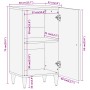 Beistellschrank aus massivem Mangoholz, 40 x 33 x 75 cm von , Sideboards - Ref: Foro24-358272, Preis: 90,24 €, Rabatt: %