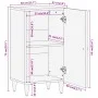 Solid mango wood auxiliary cabinet 40x33x75 cm by , Sideboards - Ref: Foro24-358272, Price: 88,91 €, Discount: %