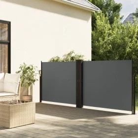 Anthracite gray retractable side awning 120x1000 cm by , Umbrellas - Ref: Foro24-4004703, Price: 131,35 €, Discount: %