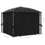 Gazebo with anthracite gray curtains 300x300x265 cm by vidaXL, Tents and gazebos - Ref: Foro24-48600, Price: 600,56 €, Discou...