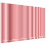 Tela de repuesto de toldo rayas rojas y blancas 5x3 m de , Toldos - Ref: Foro24-367720, Precio: 66,05 €