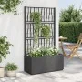 Planter with trellis PP dark gray 80x36x140 cm by , Pots and planters - Ref: Foro24-368780, Price: 105,84 €, Discount: %