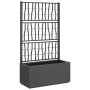 Planter with trellis PP dark gray 80x36x140 cm by , Pots and planters - Ref: Foro24-368780, Price: 101,29 €, Discount: %