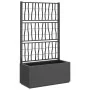 Planter with trellis PP dark gray 80x36x140 cm by , Pots and planters - Ref: Foro24-368780, Price: 105,84 €, Discount: %
