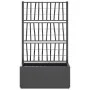 Planter with trellis PP dark gray 80x36x140 cm by , Pots and planters - Ref: Foro24-368780, Price: 105,84 €, Discount: %