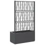 Planter with trellis PP dark gray 80x36x140 cm by , Pots and planters - Ref: Foro24-368780, Price: 105,84 €, Discount: %