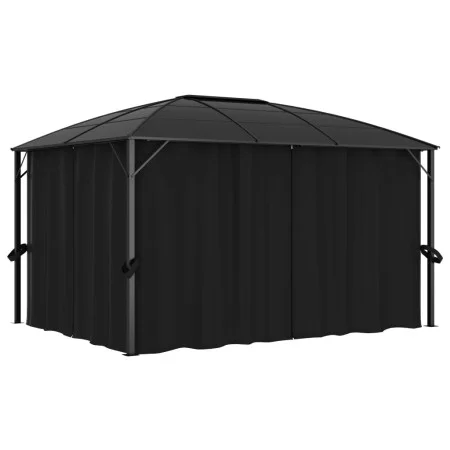 Pavillon mit anthrazitgrauen Vorhängen 400x300x265 cm von vidaXL, Zelte und Pavillons - Ref: Foro24-48601, Preis: 766,12 €, R...
