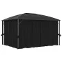 Gazebo with anthracite gray curtains 400x300x265 cm by vidaXL, Tents and gazebos - Ref: Foro24-48601, Price: 766,12 €, Discou...